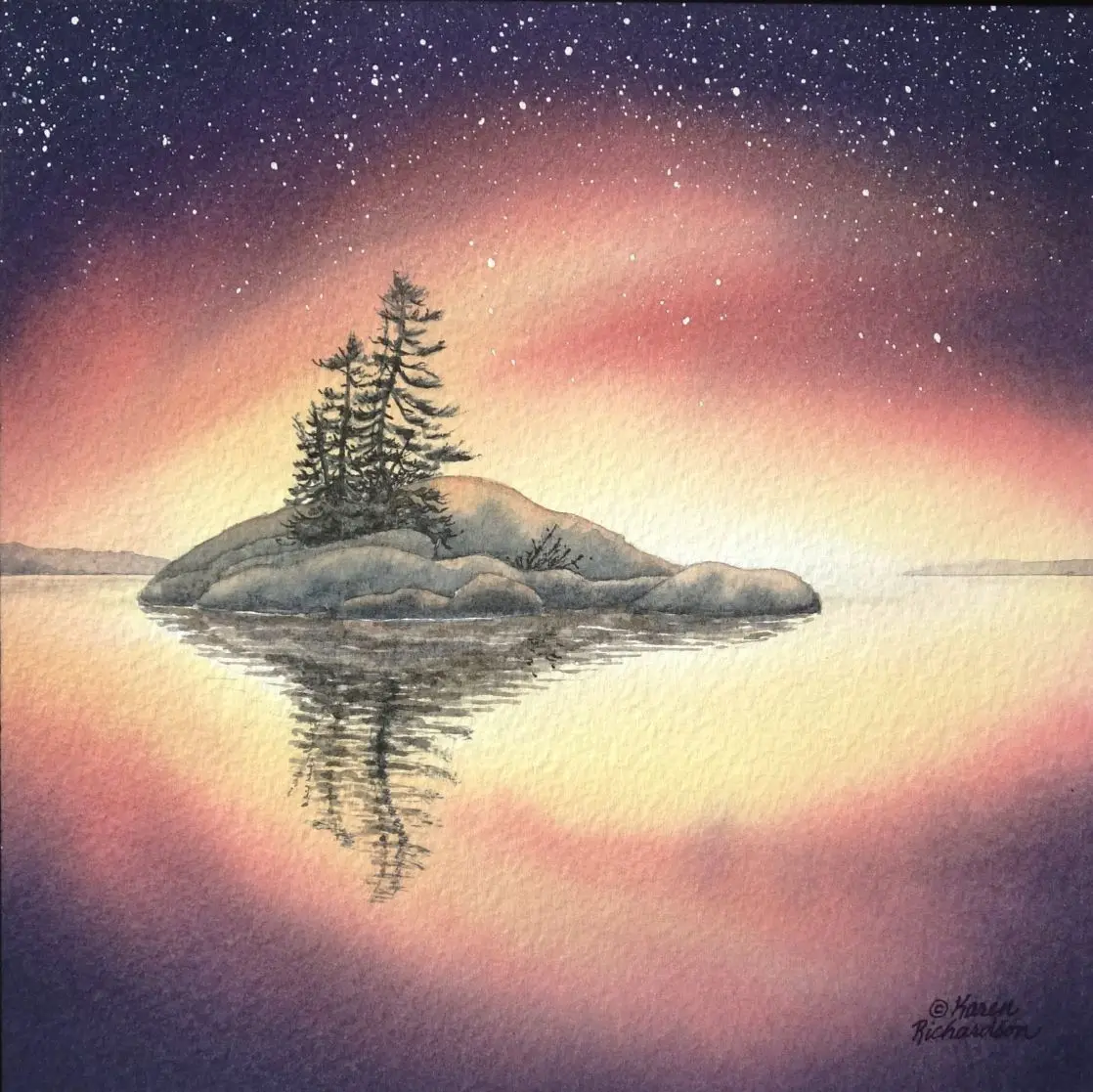 Still Standing, Watercolour On Panel, 8 X 8" (Sold) 1