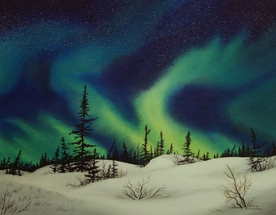 Passing Through, Watercolour On Panel, 11 X 14" (Sold) 1