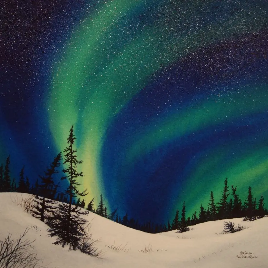 Sky Magic, Watercolour On Panel, 10 X 10" (Sold) 1
