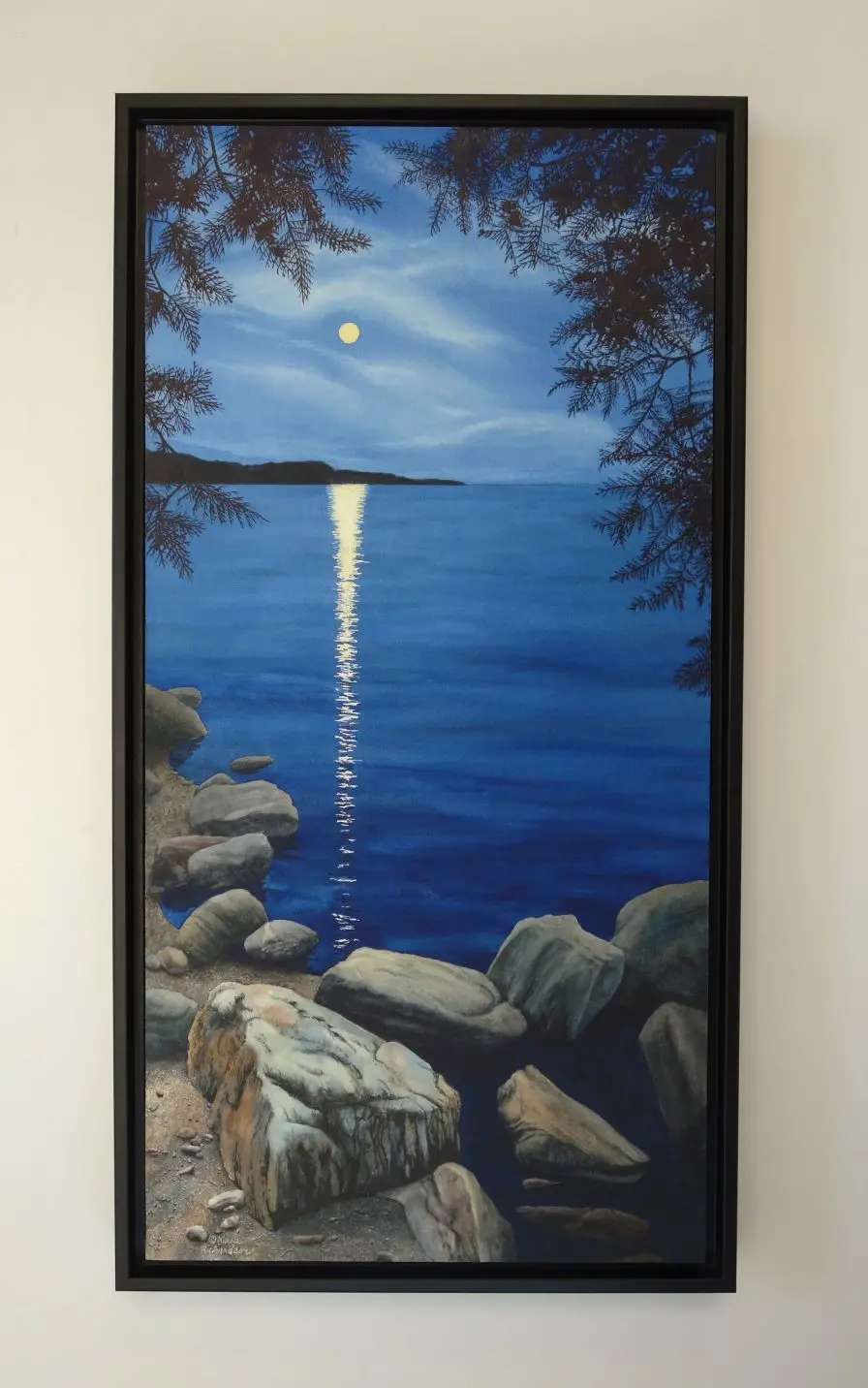 Superior Sapphire, Watercolour On Panel, 24 X 12" (Sold) 2