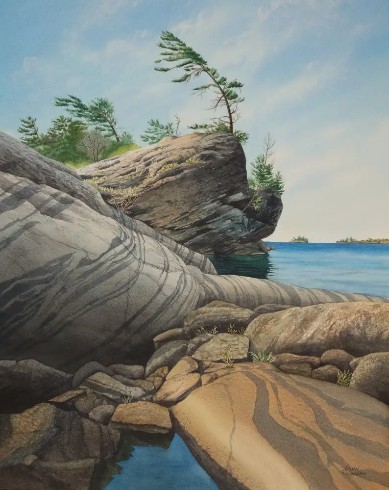 The Windy Shore, Watercolour On Panel, 20 X 16" (Sold) 1