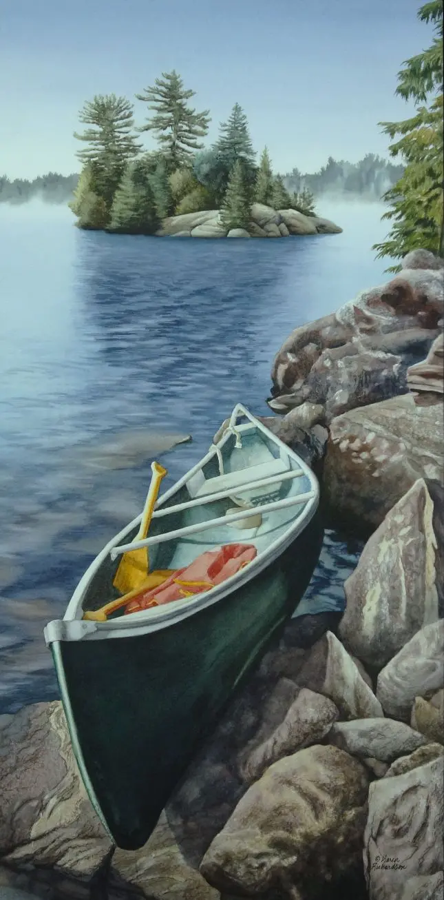 Adventures In Solitude, Watercolour On Panel, 24 X 12" 1