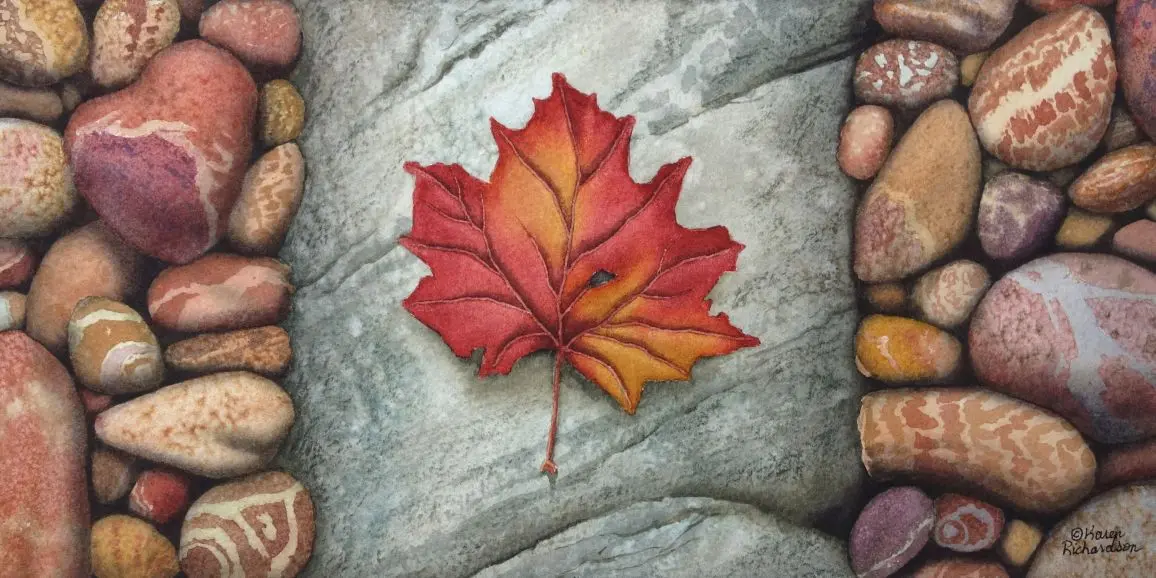 Canada Rocks! #5, Watercolour On Panel, 6 X 12" 1