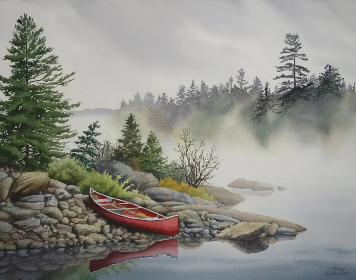 Mystic Shoreline, Watercolour On Panel, 11 X 14" (Sold) 1
