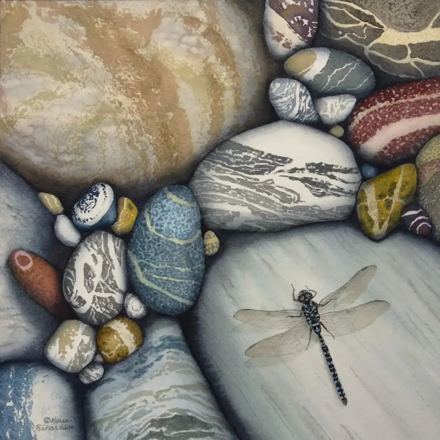 Rocky Repose, Watercolour On Panel, 10 X 10" (Sold) 1