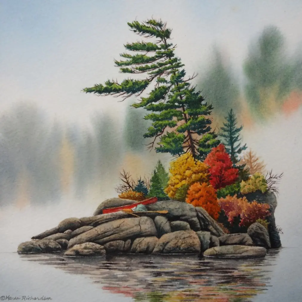 Whispers Of The Wilderness, Watercolour On Panel, 8 X 8” (Sold) 1