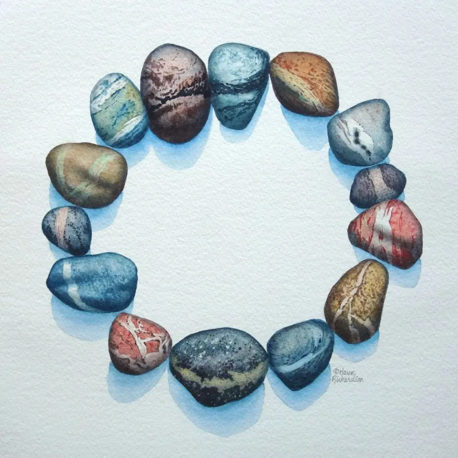 Different Strokes For Different Folks, Watercolour On Panel, 10 X 10" (Sold) 1