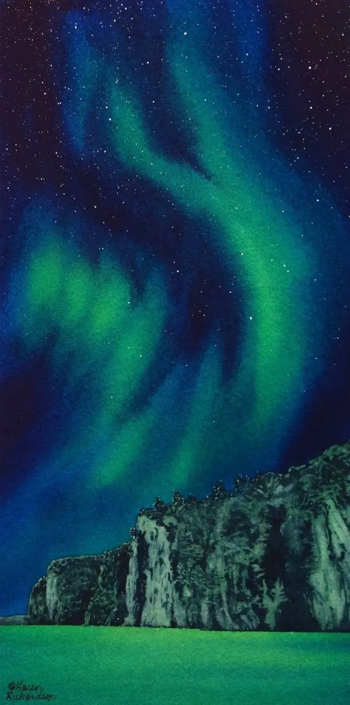 Mazinaw Marvel, Watercolour On Panel, 12 X 6" New 1