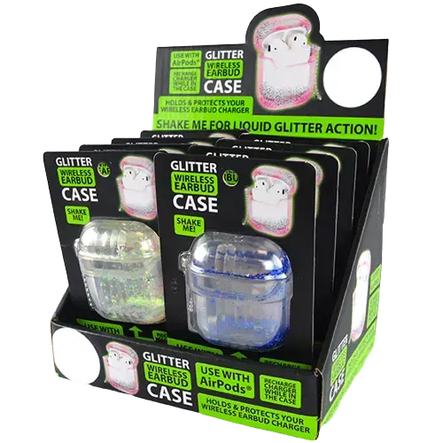 Earbud Case Liquid Glitter - 8 Pieces Per Retail Ready Display 20357 1