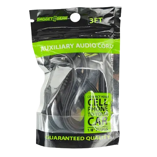 Auxiliary Cable With 1/8" Input 3Ft - 6 Pieces Per Pack 20510 1