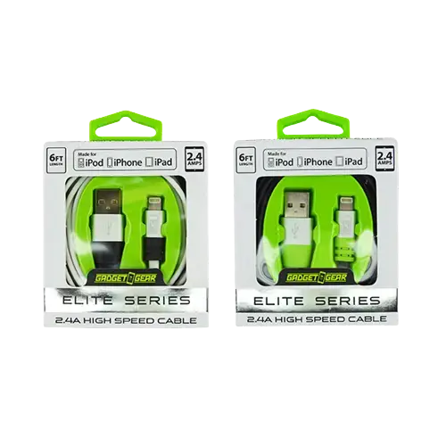 Charging Cable Elite Usb To Lightning 6Ft - 3 Pieces Per Pack 21561 1