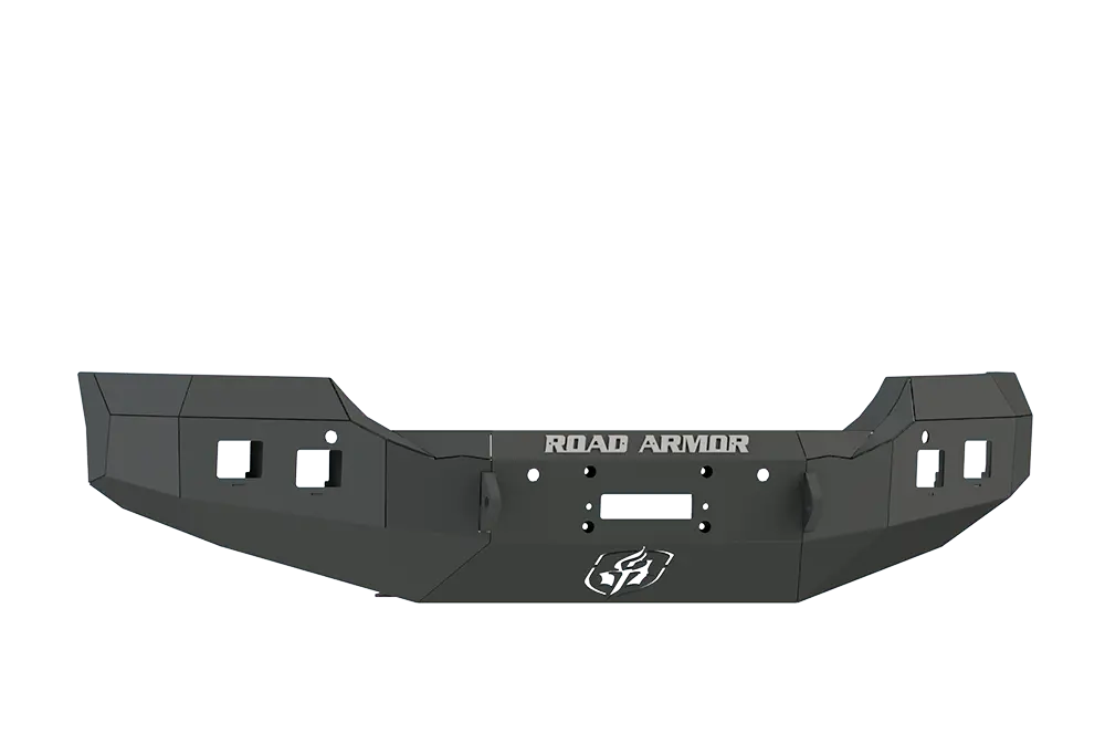 Road Armor Stealth 215R0b 2015-2018 Gmc Sierra 2500/3500 Front Winch Ready Bumper No Guard, Black Finish And Square Fog Light Hole 1