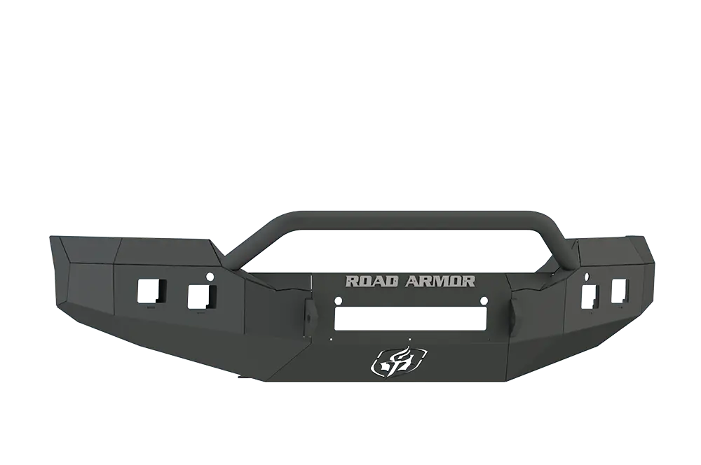Road Armor Stealth 215R4b-Nw 2015-2018 Gmc Sierra 2500/3500 Front Non-Winch Bumper Pre-Runner Style, Black Finish And Square Fog Light Hole 1