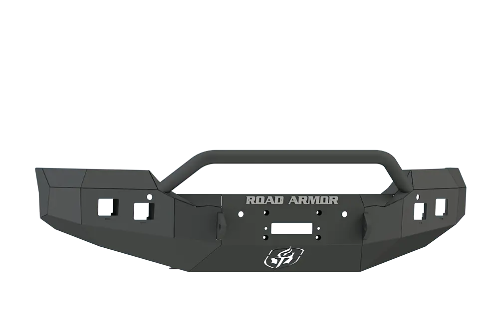 Road Armor Stealth 215R4b 2015-2018 Gmc Sierra 2500/3500 Front Winch Ready Bumper Pre-Runner Style, Black Finish And Square Fog Light Hole 1