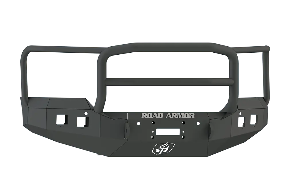 Road Armor Stealth 215R5b 2015-2018 Gmc Sierra 2500/3500 Front Winch Ready Bumper W Longstar Guard, Black Finish And Square Fog Light Hole 1