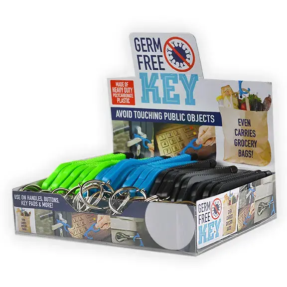 Plastic Germ Free Key Ring 24 Pieces Per Retail Ready Display 21875 1