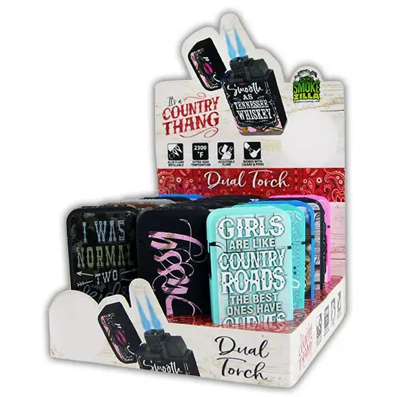 Country Girl Dual Torch Lighter - 15 Pieces Per Retail Ready Display 21909 1