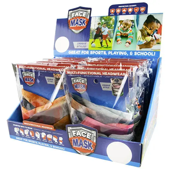 Kids Tube Face Cover 12 Pieces Per Retail Ready Display 21954 1