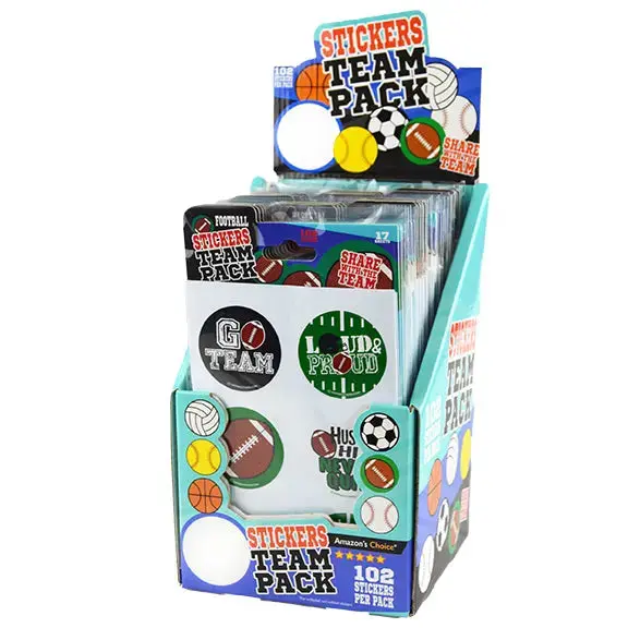 Sports Stickers Team Pack  24 Pieces Per Retail Ready Display 22040 1