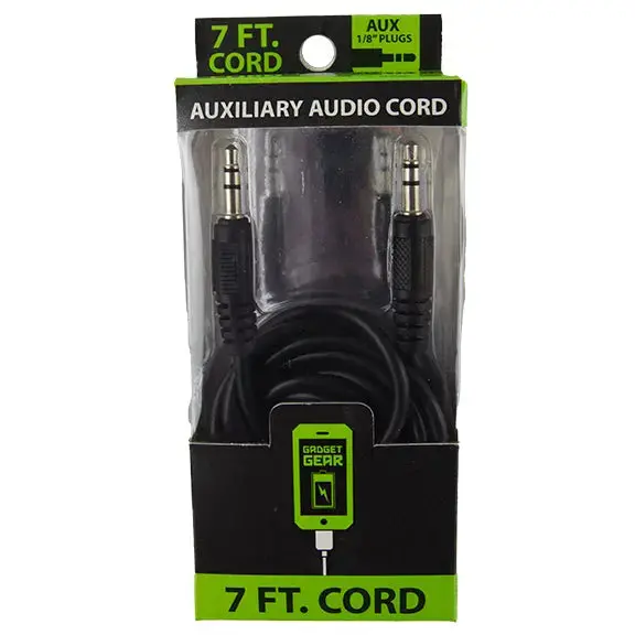 Auxiliary Audio Cable 7Ft - 3 Pieces Per Pack 22446 1