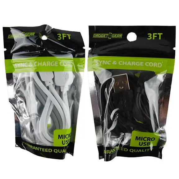 Charging Cable Usb To Micro Usb 3Ft - 6 Pieces Per Pack 22447 1