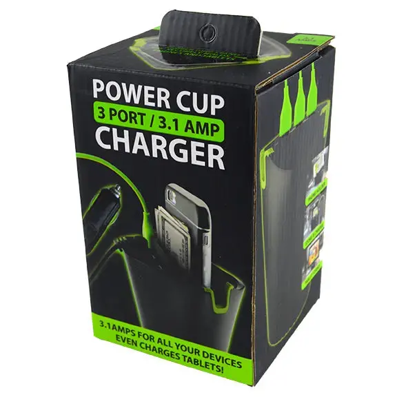 Cup Holder Charger 3 Port Usb / Usb-C - 2 Pieces Per Pack 22455 1