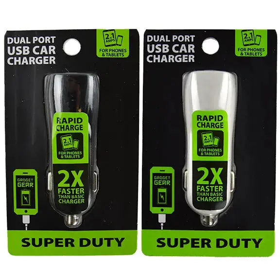 Car Charger With Dual Usb Ports 2.1 Amp - 3 Pieces Per Pack 22459 1