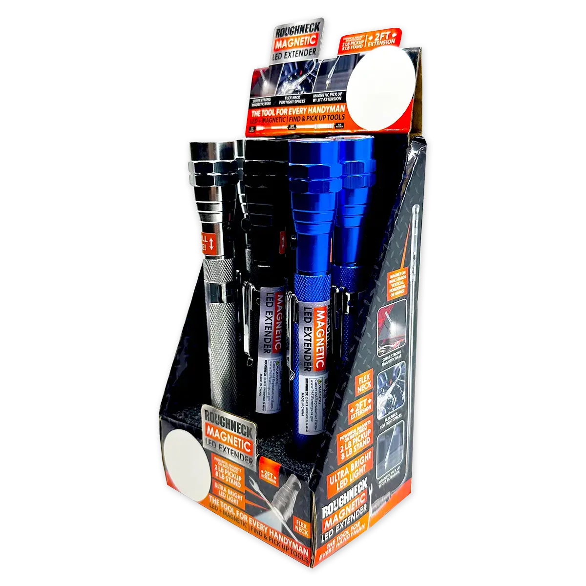 Led Flashlight Extender Tool With Magnetic Stand - 6 Pieces Per Retail Ready Display 22583Fam 1