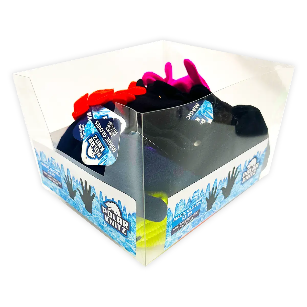 Winter Gloves One Size Fits All Assortment - 18 Pair Per Retail Ready Display 22692 1