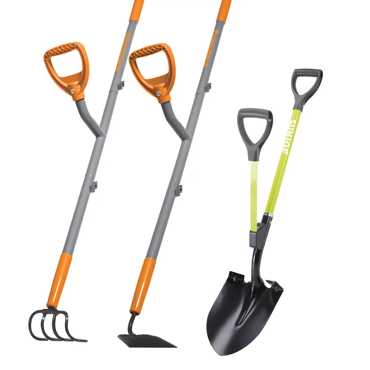 Sun Joe Garden-Bdl Ergonomic Garden Tool Bundle | W/ Ergonomic Cultivator, Garden Hoe, And Shovel 1
