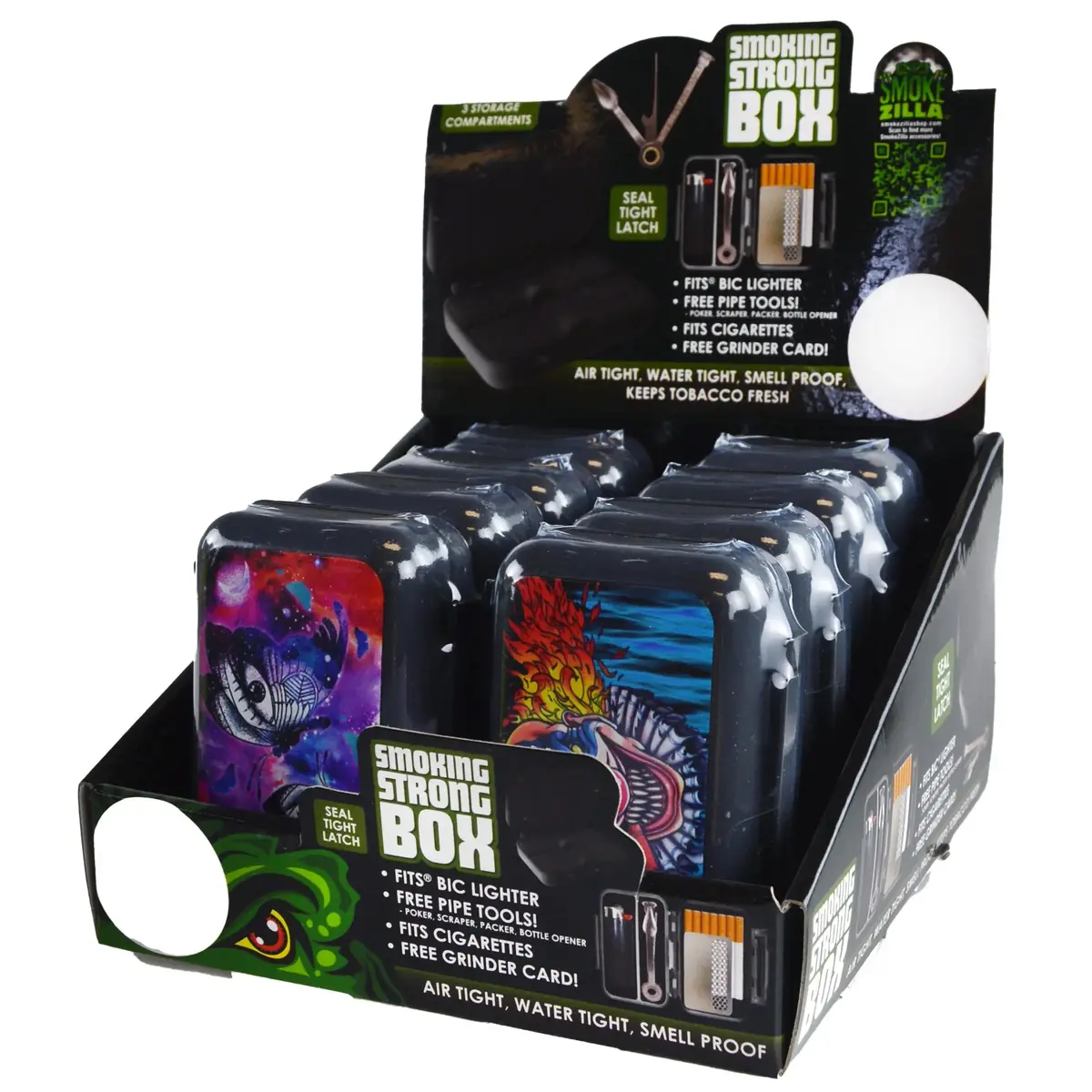 Smoking Strong Box With Tools - 8 Pieces Per Retail Ready Display 22924 1
