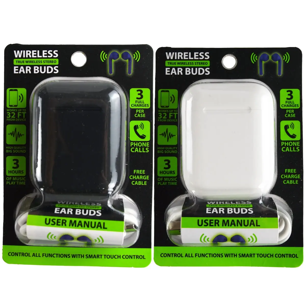 Wireless Earbuds With Charging Case - 3 Pieces Per Pack 23077 1