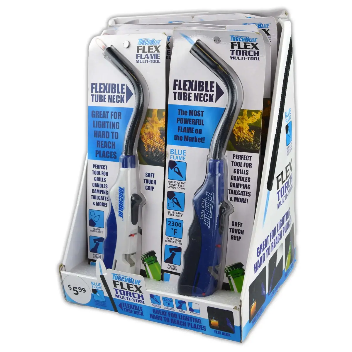 Utility Torch Flexible Head Lighter With Bottle Opener - 10 Pieces Per Retail Ready Display 23200 1