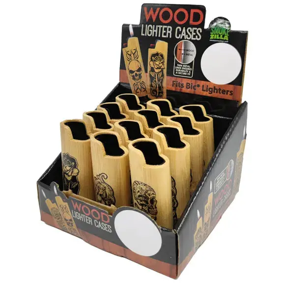 Wood Lighter Case - 12 Pieces Per Retail Ready Display 23223 1