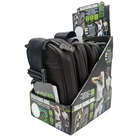 Smell Proof Canvas Crossbody Sling Bag - 4 Pieces Per Retail Ready Display 23238 1
