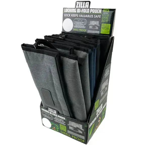 Smell Proof Flat Canvas Lock Storage Bag - 6 Pieces Per Retail Ready Display 23246 1