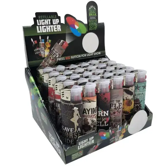 Country Girl Light-Up Lighter - 30 Pieces Per Retail Ready Display 23248 1