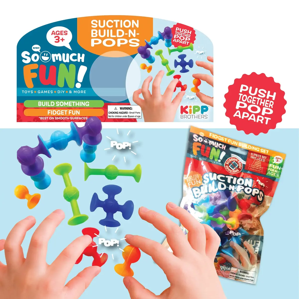 Fidget Suction Pop Set - 12 Pieces Per Pack  23286 1