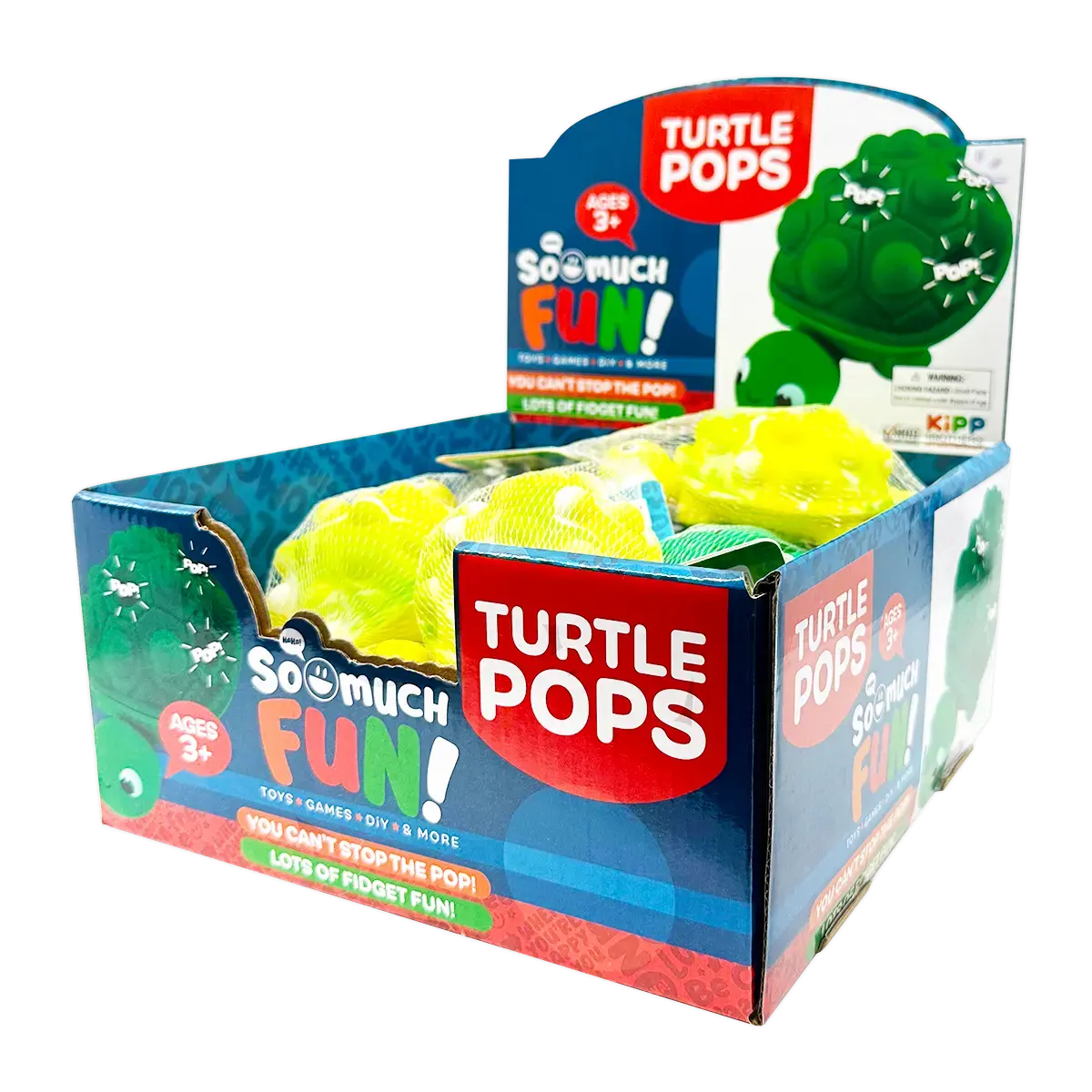 Fidget Pop Turtle Toy - 12 Pieces Per Retail Ready Display 23654 1