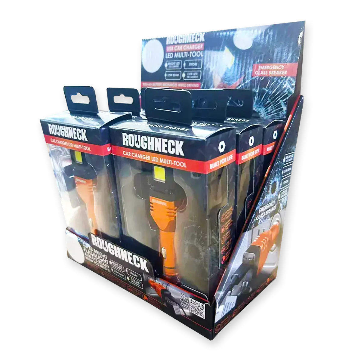 Car Charger Dc Dual Port Usb / Usb-C With Flashlight - 6 Pieces Per Retail Ready Display 23693Mnd 2
