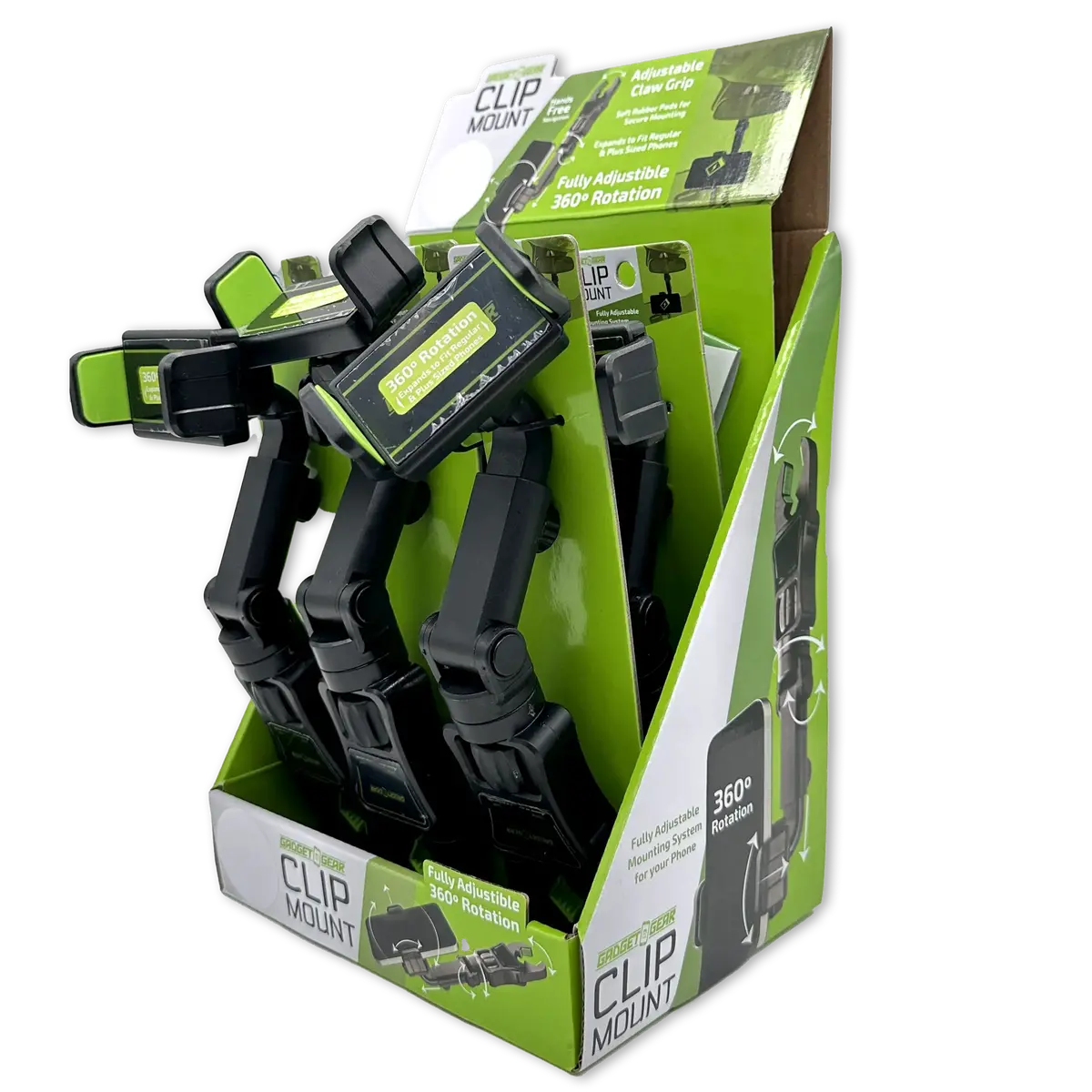 Phone Stand With Claw Clip Mount - 6 Pieces Per Retail Ready Display 23717 1