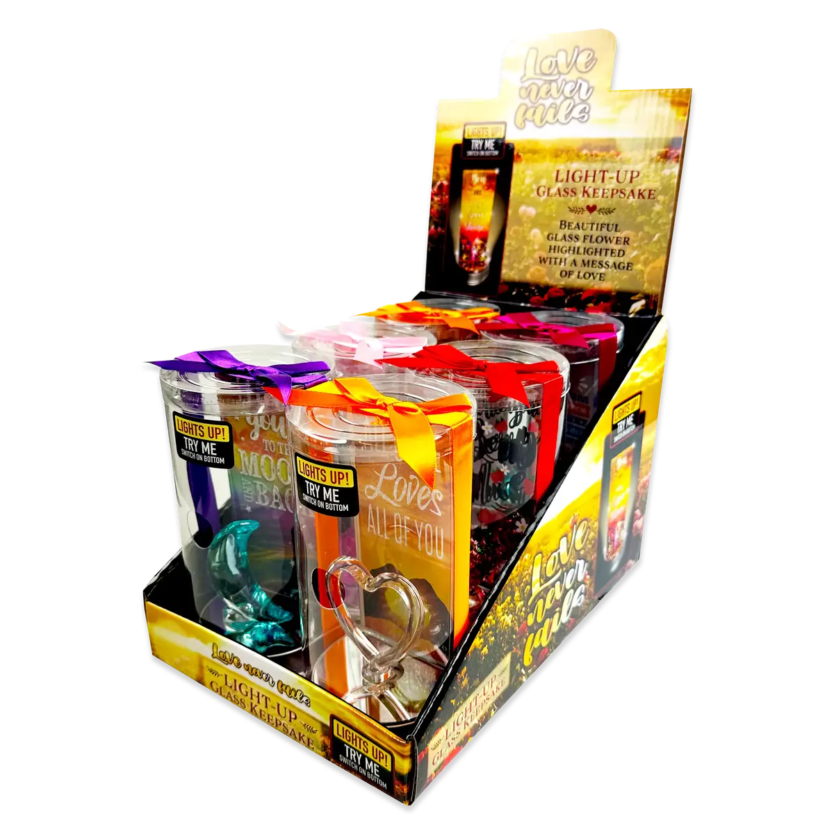Light-Up Glass Keepsake - 6 Pieces Per Retail Ready Display 23740 1