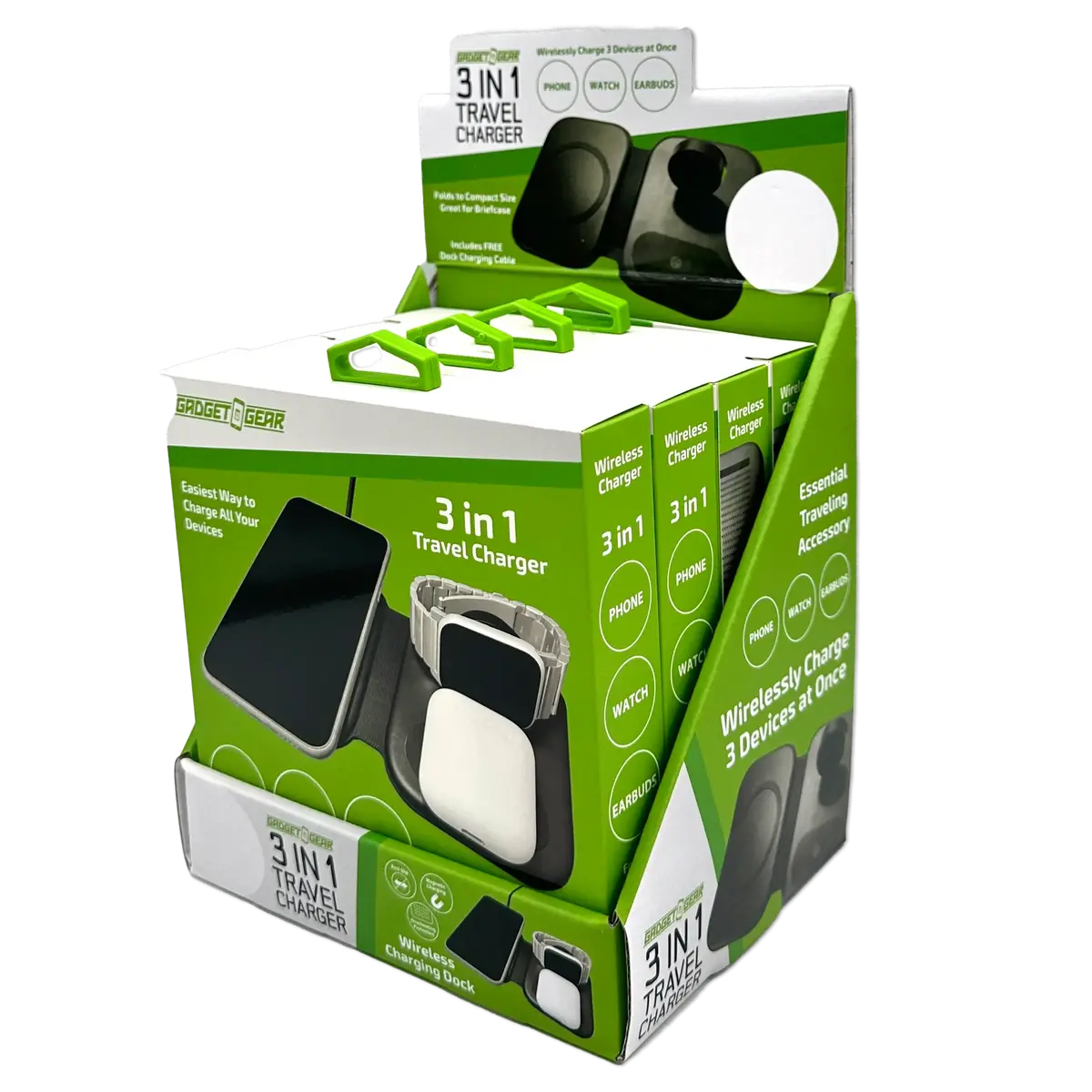 Wireless 3 In 1 Charging Travel Station - 4 Pieces Per Retail Ready Display 23754 1