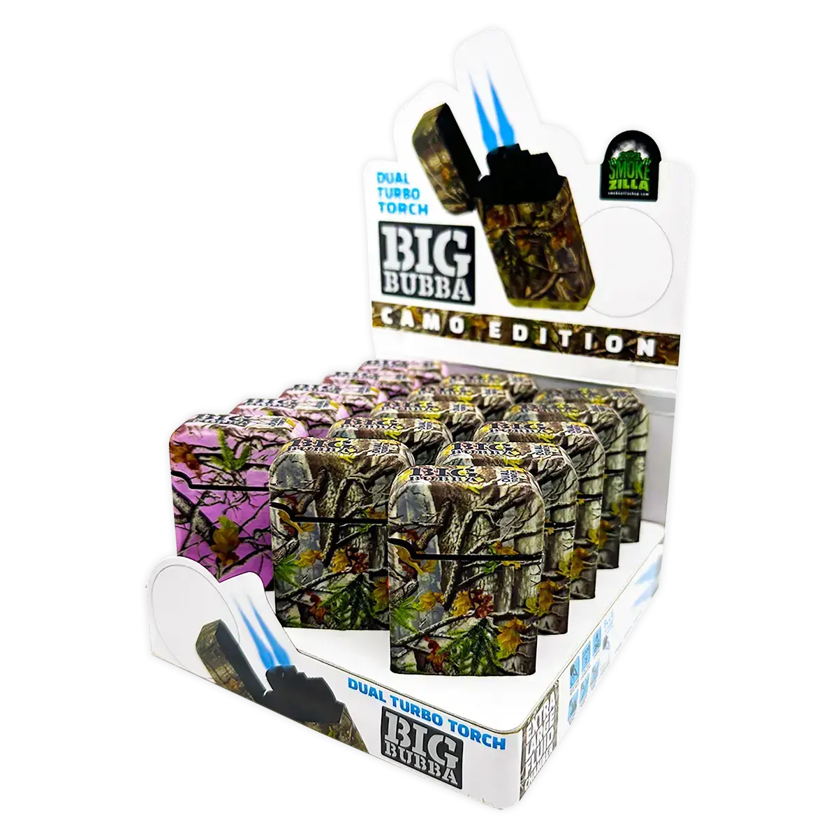 Big Bubba Camo Dual Torch Lighter - 15 Pieces Per Retail Ready Display 23925 1