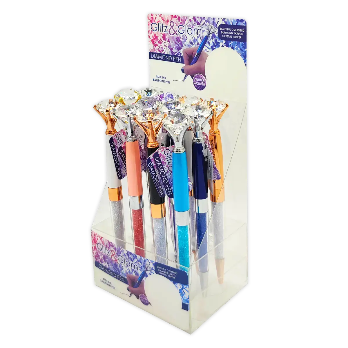 Wholesale Glitter Diamond Pen - 12 Pieces Per Display 24109 1