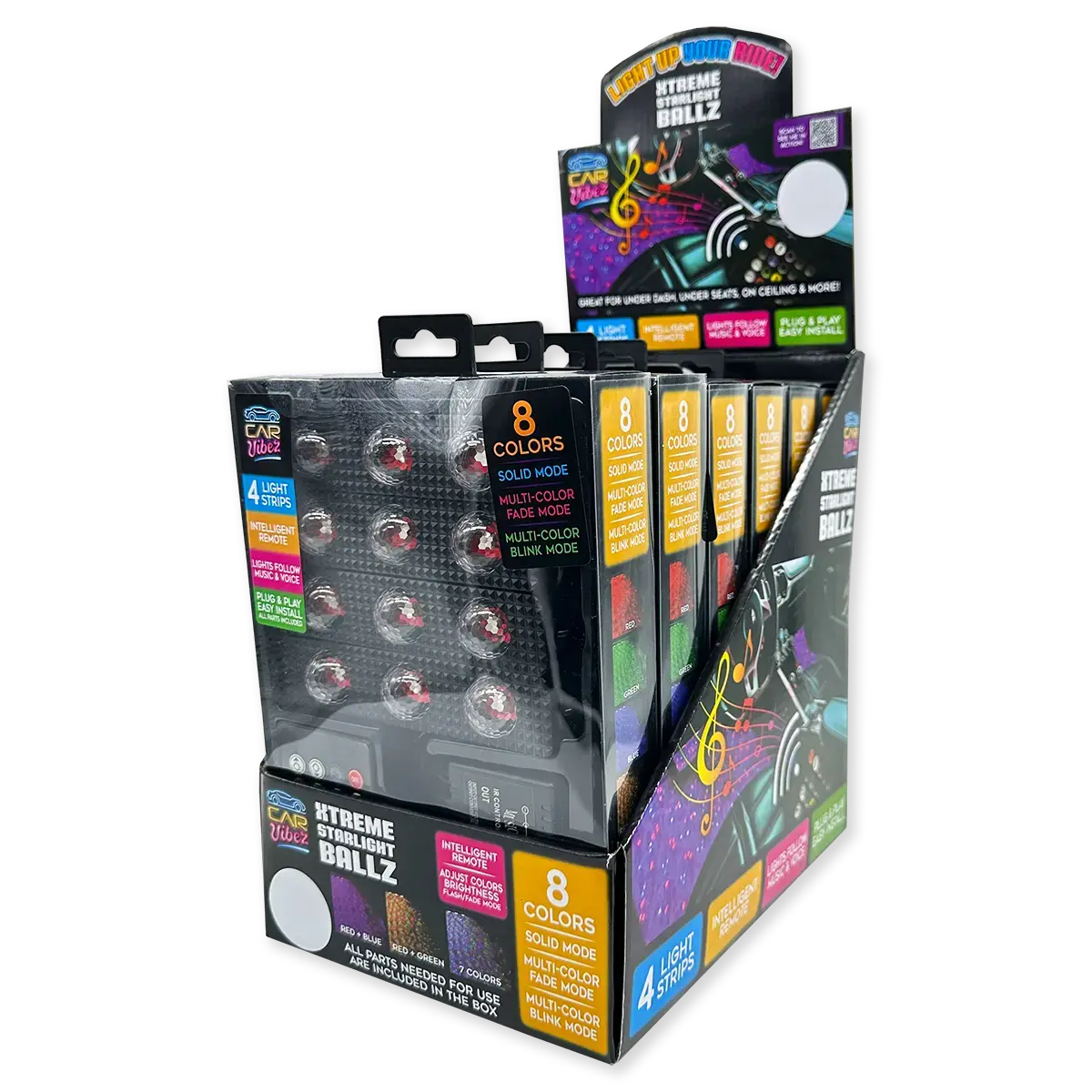 Mood Light Xtreme Starlight Ballz With Remote - 6 Pieces Per Retail Ready Display 24114 1