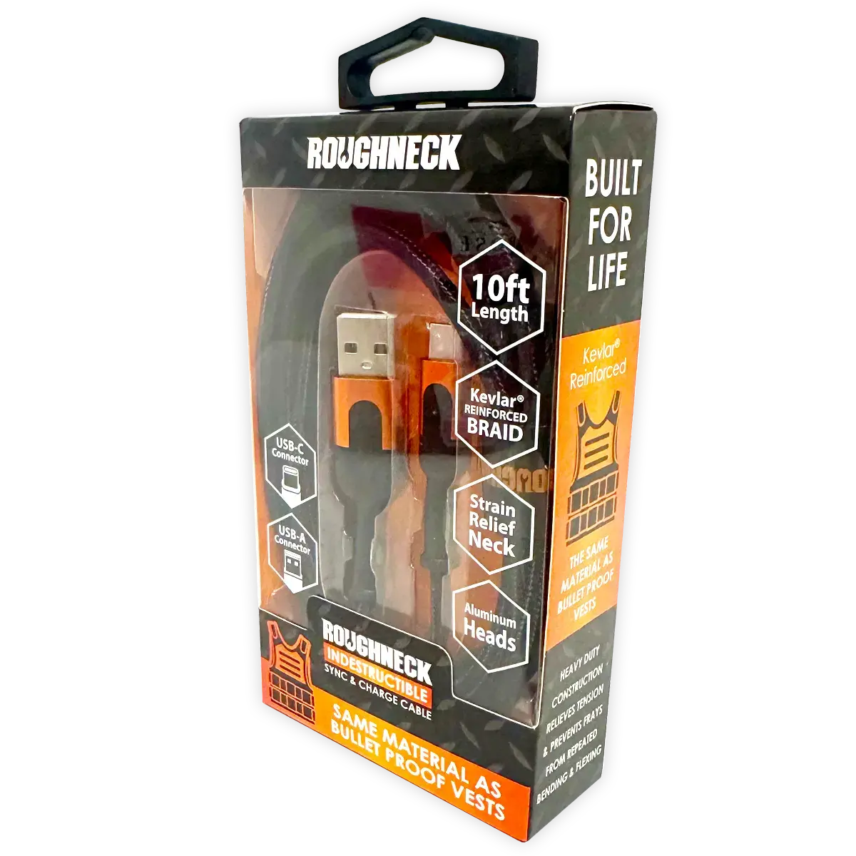 Charging Cable Roughneck Usb To Usb-C 10Ft 2.4 Amp - 3 Pieces Per Pack 24569 1