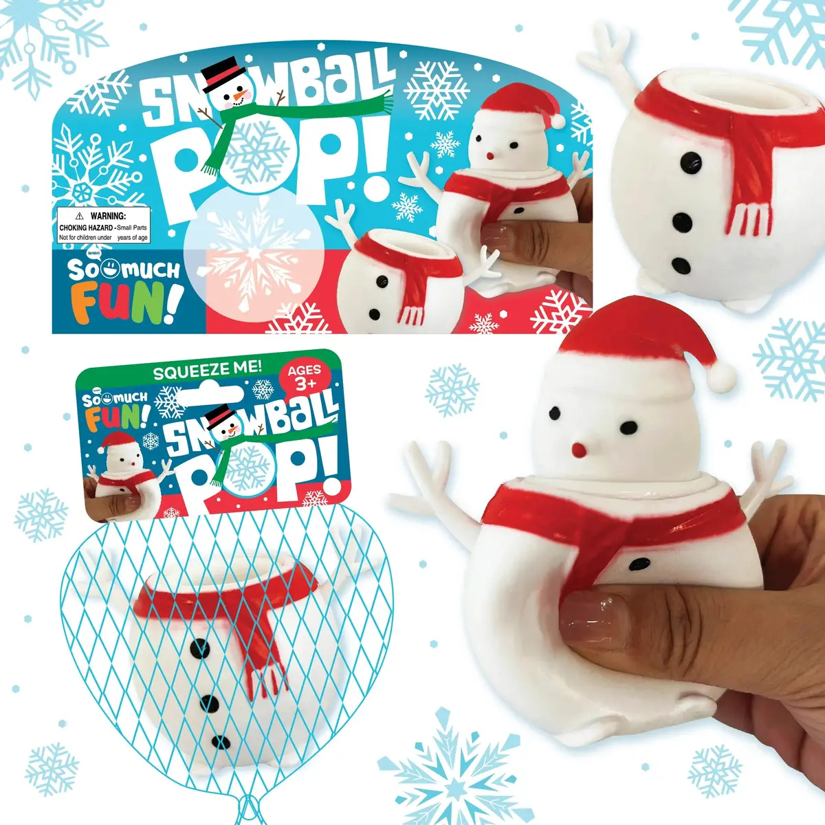 Snowman Pop Fidget Toy - 12 Pieces Per Pack 24690 1