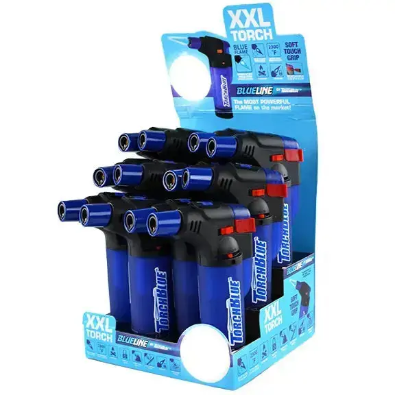 Blue Line Xxl Torch Lighter - 12 Pieces Per Retail Ready Display 24833 1