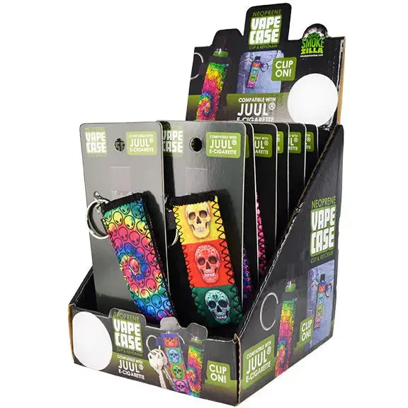 Neoprene Vape Case Key Chain - 12 Pieces Per Retail Ready Display 24876 1